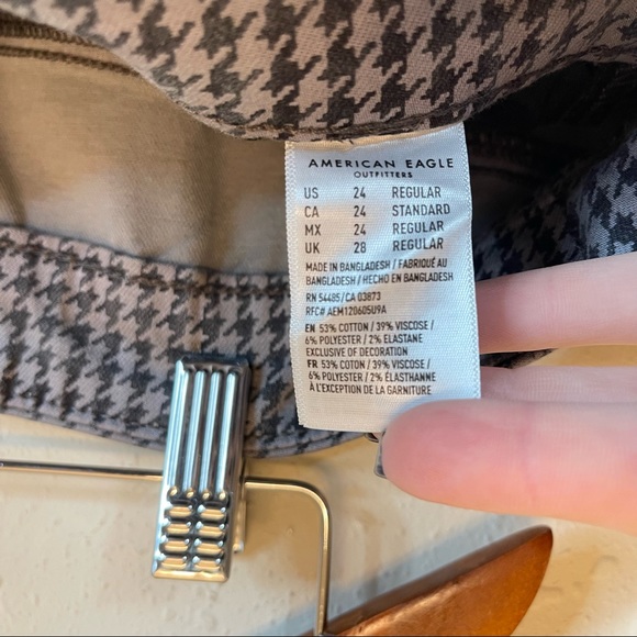 American Eagle Houndstooth Curvy Super Hi Rise Plus Size Jegging/Sz:24/NEW - Picture 9 of 10